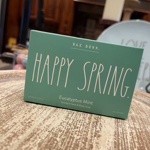 Rae Dunn Green HAPPY SPRING Eucalyptus SOAP! New